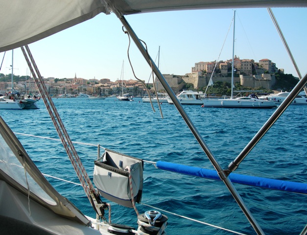 Moored in Calvi harbour